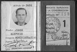Рабочее удостоверение Ю. Г. Слепухина. Аргентина. 1950 г.